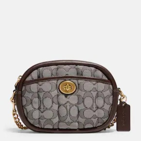 Coach Handbags - $179 *NEW* COACH Small Camera Bag In Signature Jacquard With Quilting
